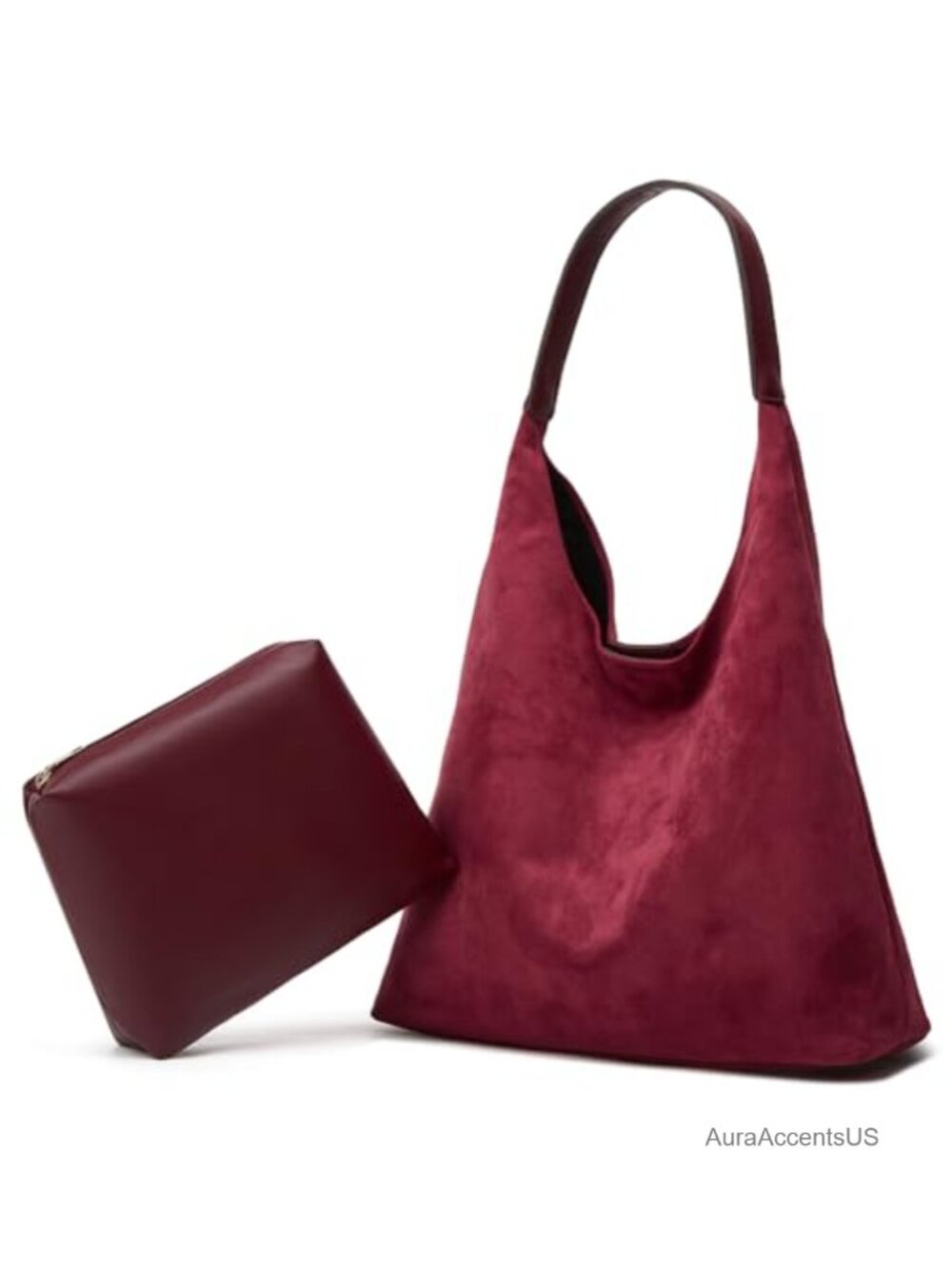 Suede Large Tote Bag Women's Casual Retro Work Handbag Purse